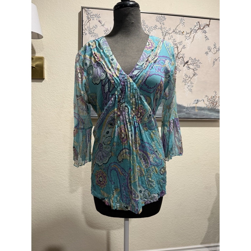 vintage‎ Silk  Bohemian tops for women